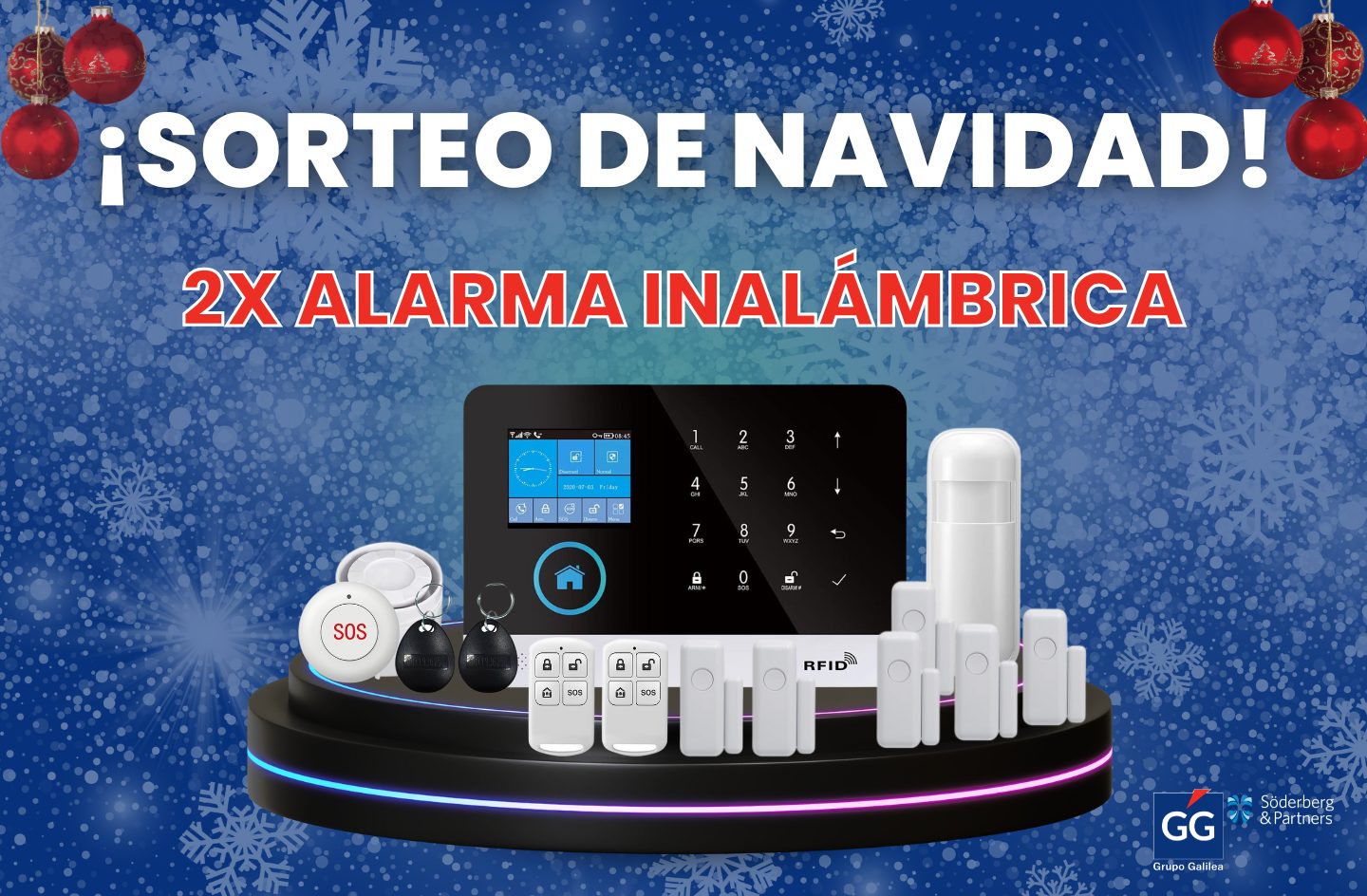 ¡Sorteo de Navidad de Grupo Galilea de dos alarmas inalámbricas domésticas!